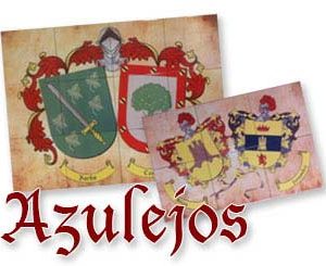 Cerámica con escudos de apellidos